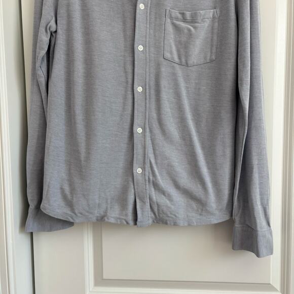 Vince Men’s 100% Cotton Button Down Long Sleeve Shirt Sz L Blue Basic Career - Picture 8 of 10